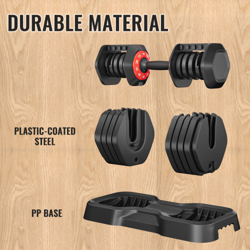 10-in-1 Adjustable Dumbbell Set 55 lb