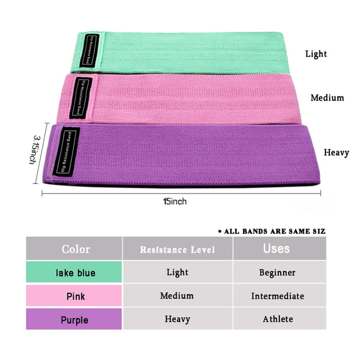 3-Piece Fitness Resistance Bands Set