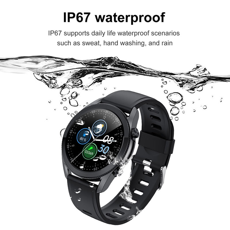 Bluetooth Waterproof Smartwatch with Fitness Weather Tracking