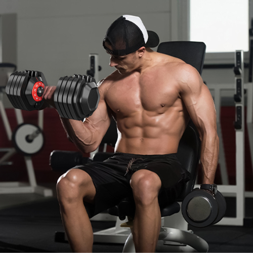 10-in-1 Adjustable Dumbbell Set 55 lb