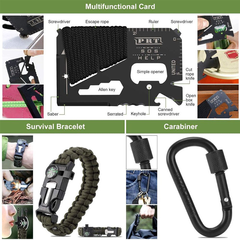 Portable Outdoor Survival Kit with Emergency Tools