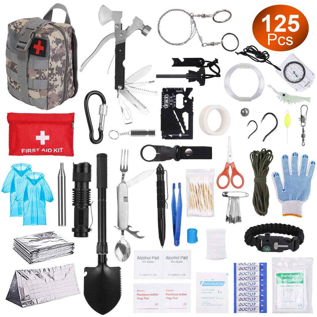 125-Piece Professional Emergency Survival Kit