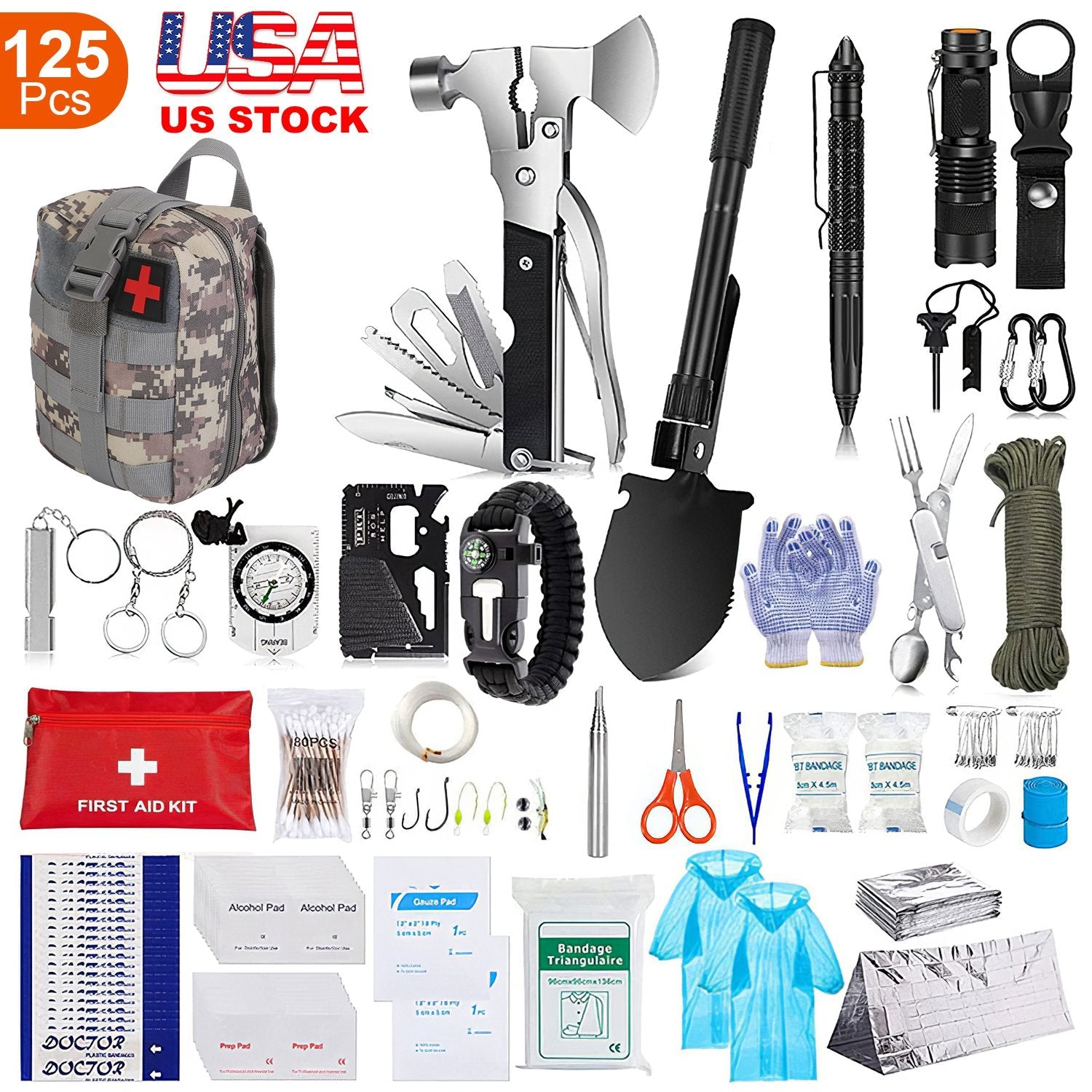 125-Piece Professional Emergency Survival Kit