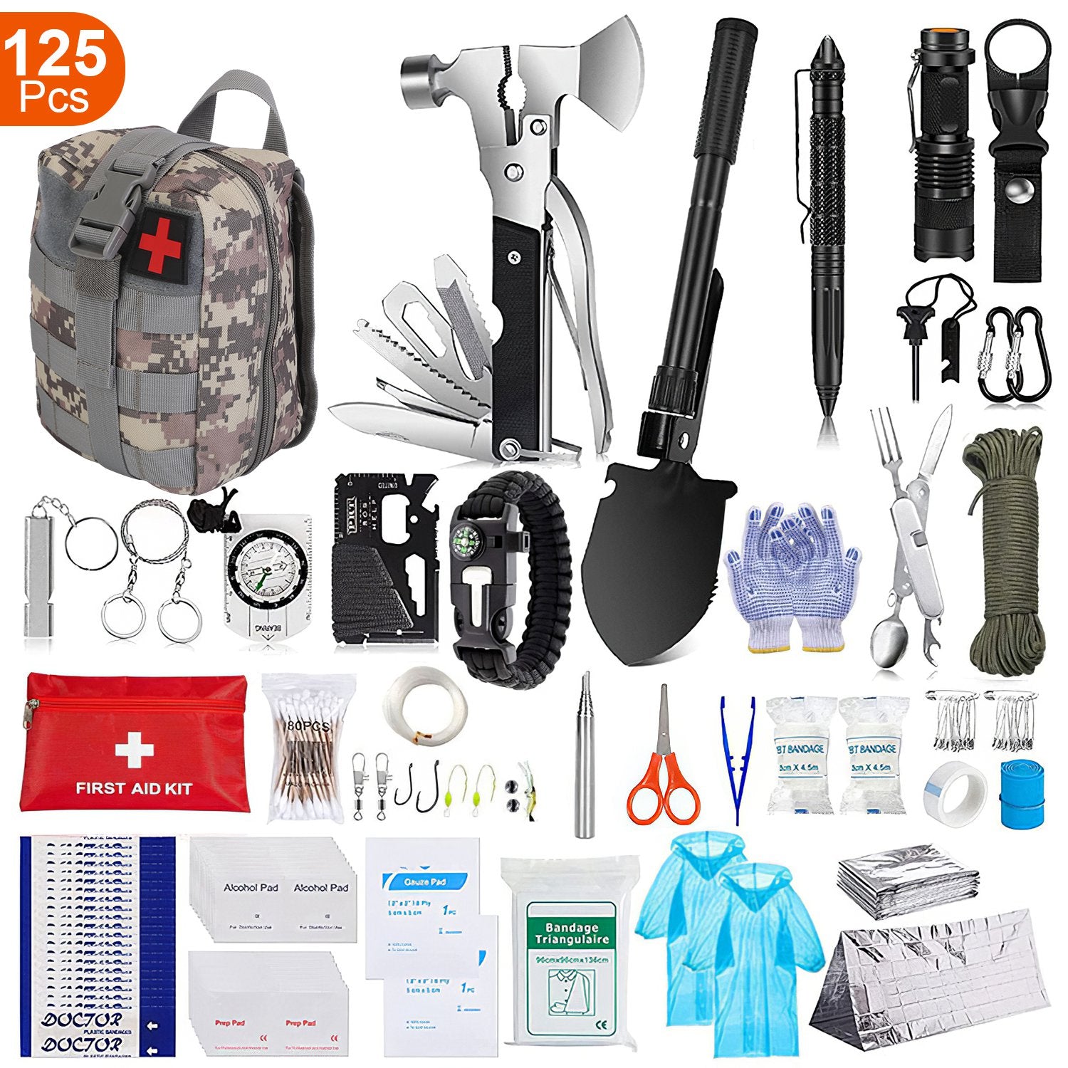 125-Piece Professional Emergency Survival Kit