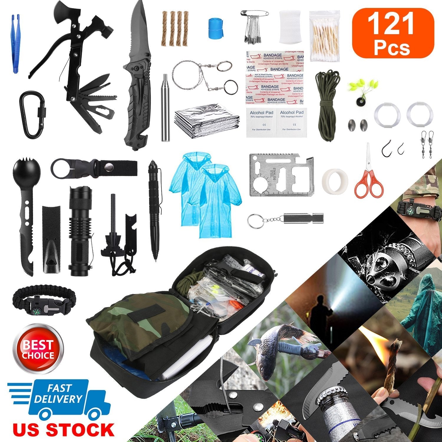121-Piece Professional Emergency Survival Kit
