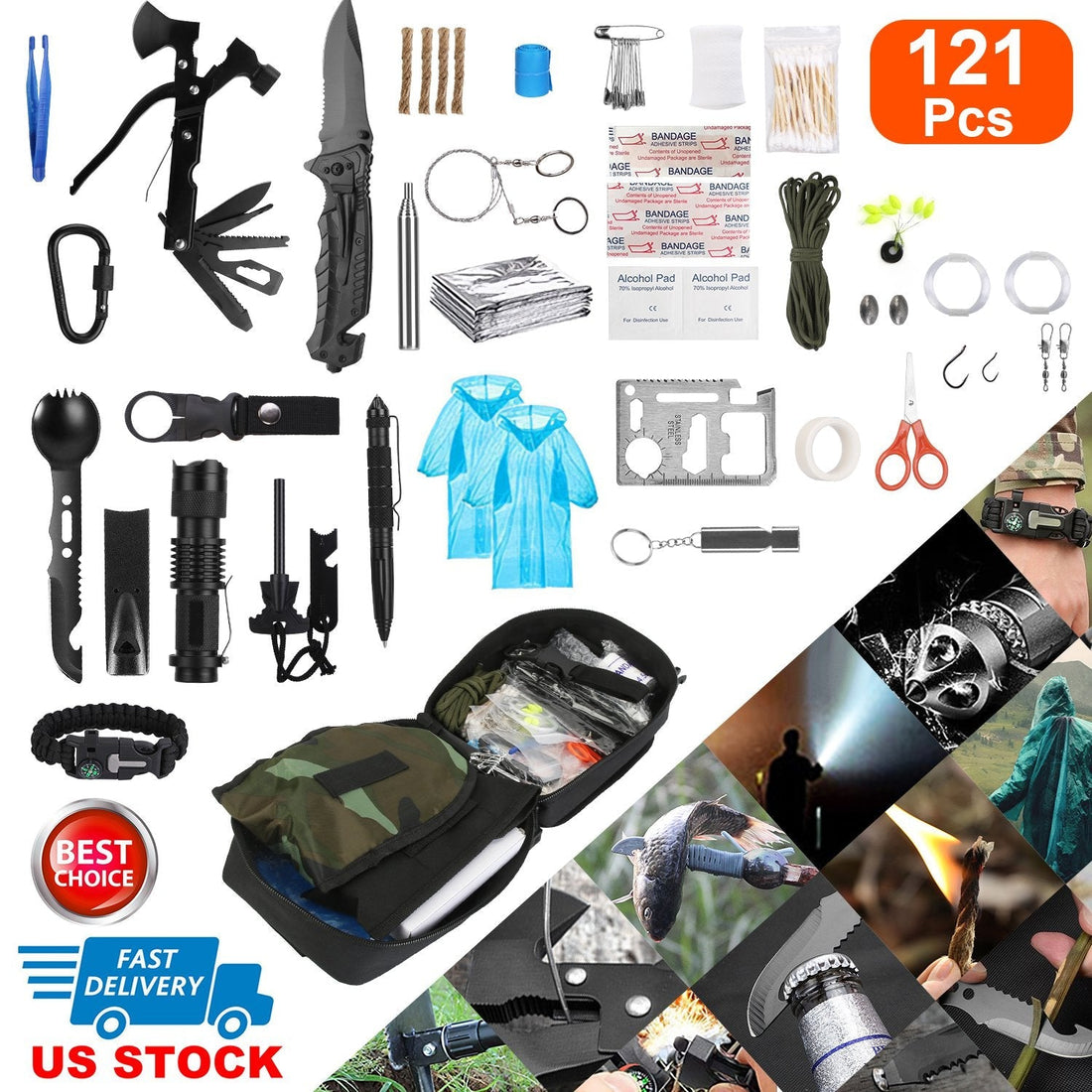 121-Piece Professional Emergency Survival Kit