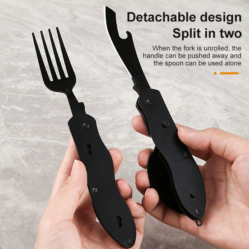 Stainless Steel Portable Camping Knife Fork Spoon Set