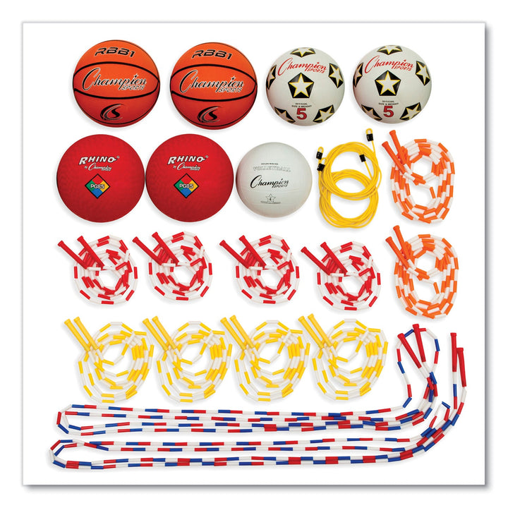 Champion Sports PE Kit with 7 Balls & 14 Jump Ropes