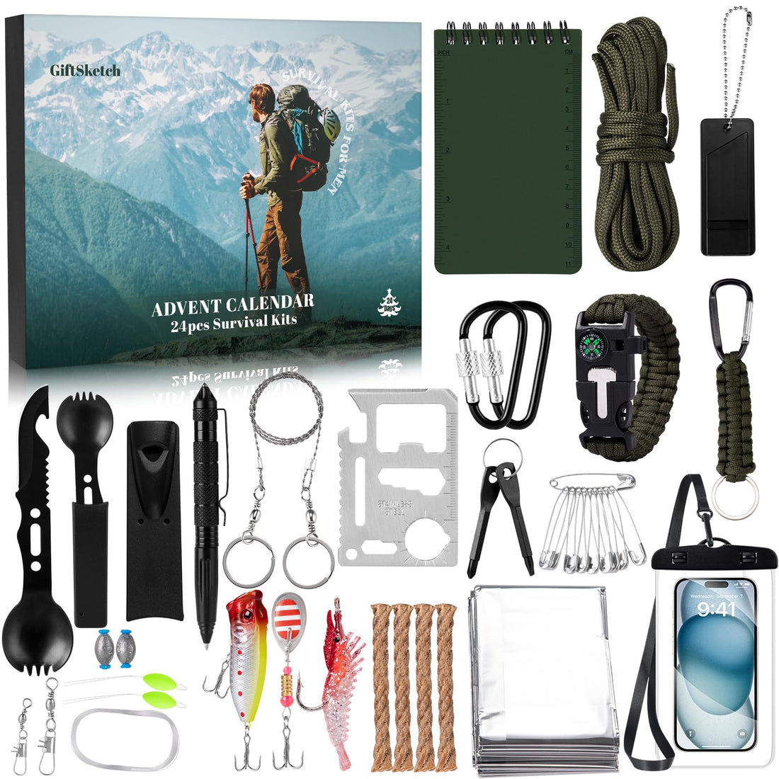 GiftSketch 2025 24-Day Survival Kit Advent Calendar