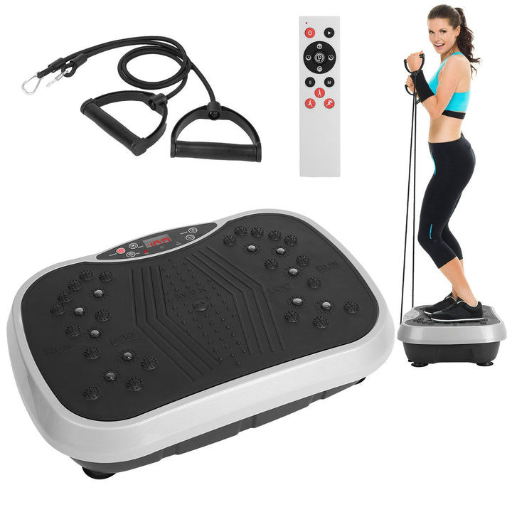 Vibration Exercise Machine with Resistance Bands & Remote