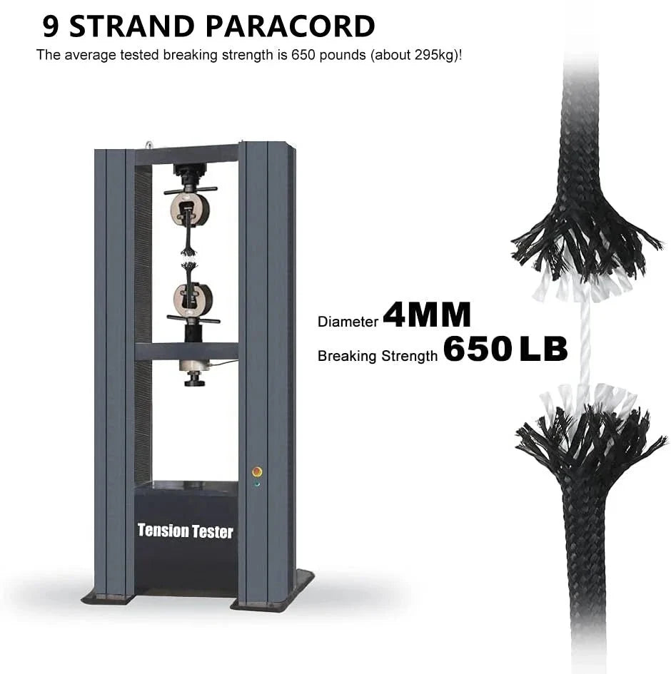 9-Core 650lb Tactical Paracord Survival Rope