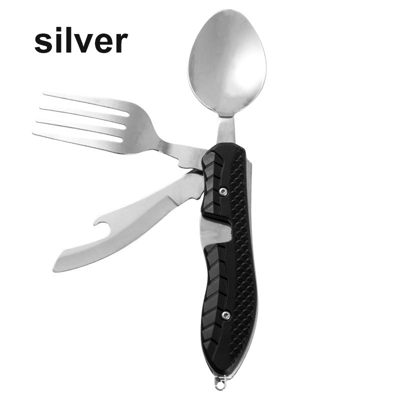 Stainless Steel Portable Camping Knife Fork Spoon Set