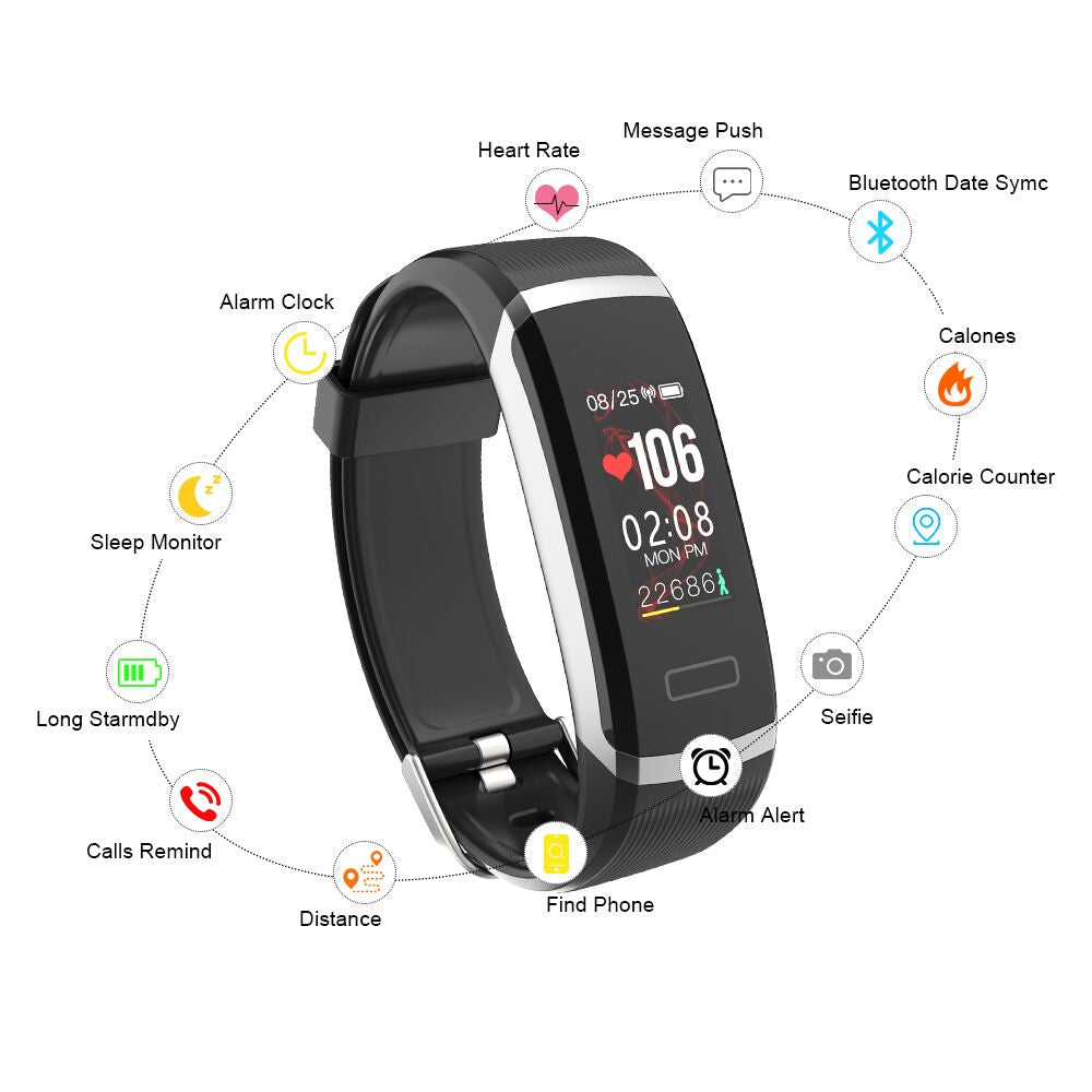 GT101 Waterproof Sports Smartwatch with Fitness Tracker