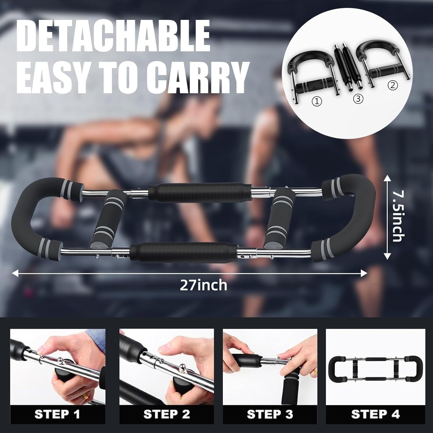 Adjustable U-Shaped Chest and Arm Strength Trainer