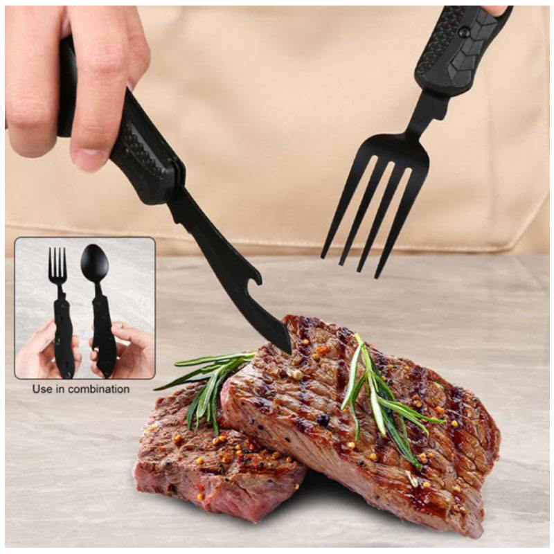 Stainless Steel Portable Camping Knife Fork Spoon Set