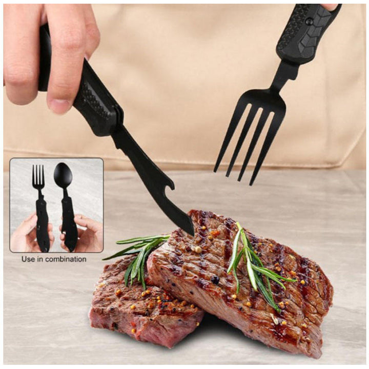 Stainless Steel Portable Camping Knife Fork Spoon Set