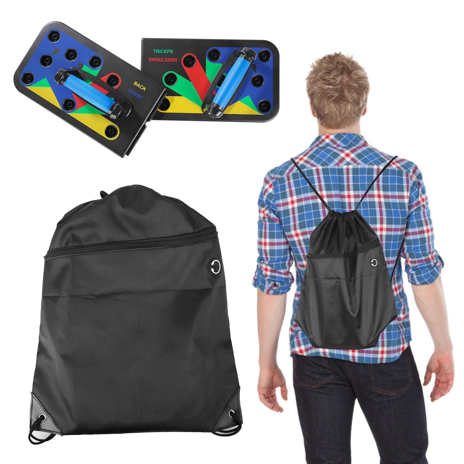 Foldable Multifunctional Push-Up Board for Home Fitness