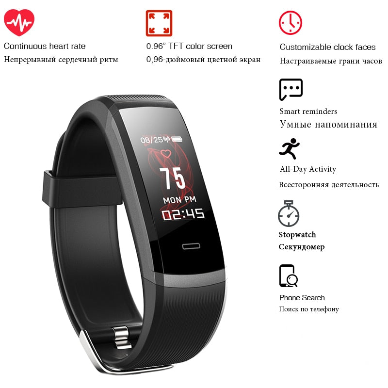 GT101 Waterproof Sports Smartwatch with Fitness Tracker