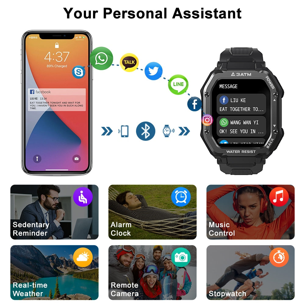 Rugged Smartwatch for Outdoor Fitness Tracking