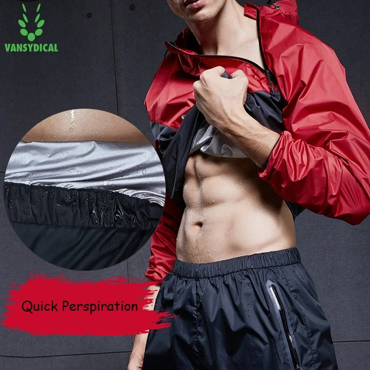 : Vansydical Men's Sweat Sports Jacket with Hood