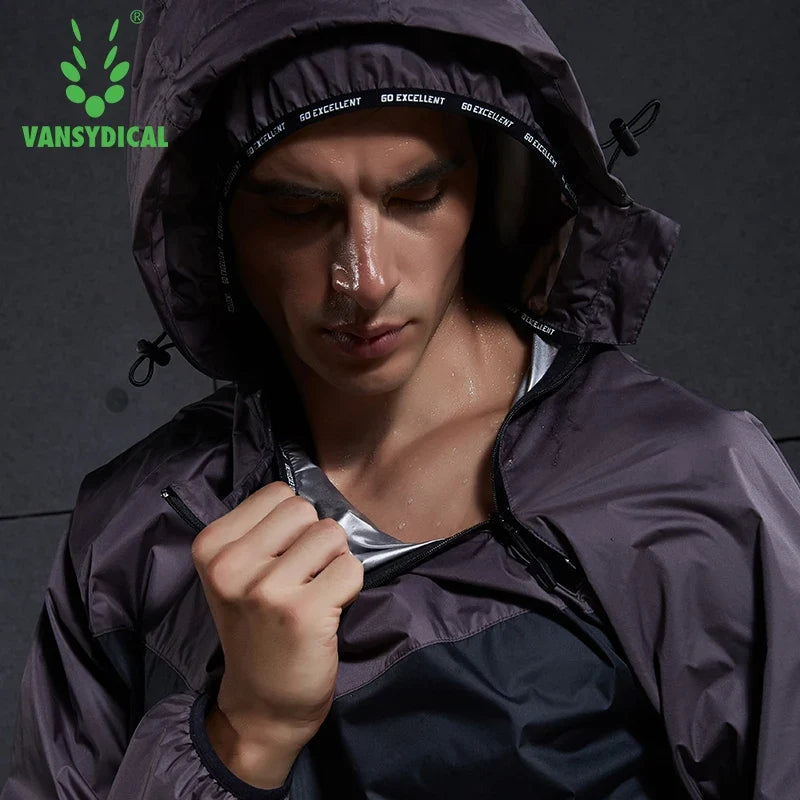 : Vansydical Men's Sweat Sports Jacket with Hood