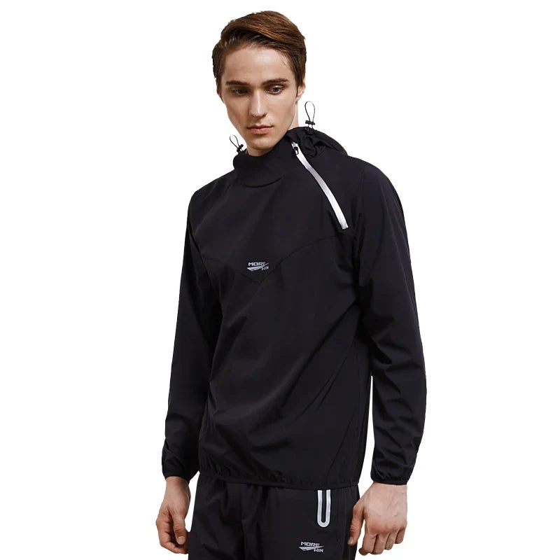 : Vansydical Men's Sweat Sports Jacket with Hood