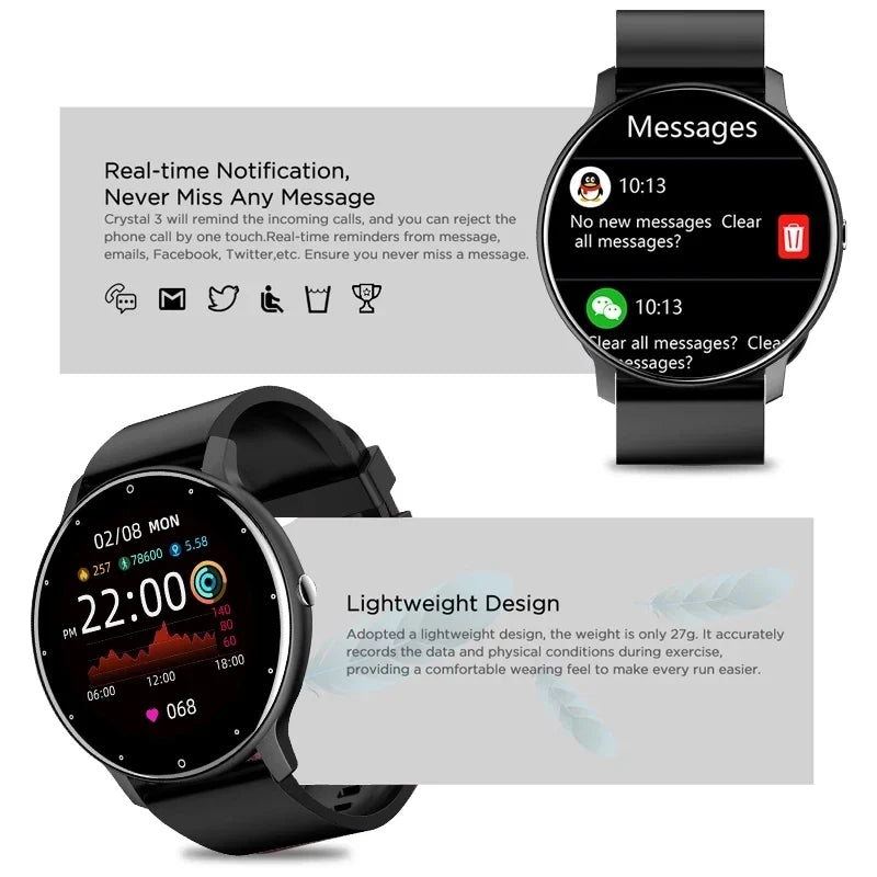 Smartwatch with Heart Rate Fitness Tracking
