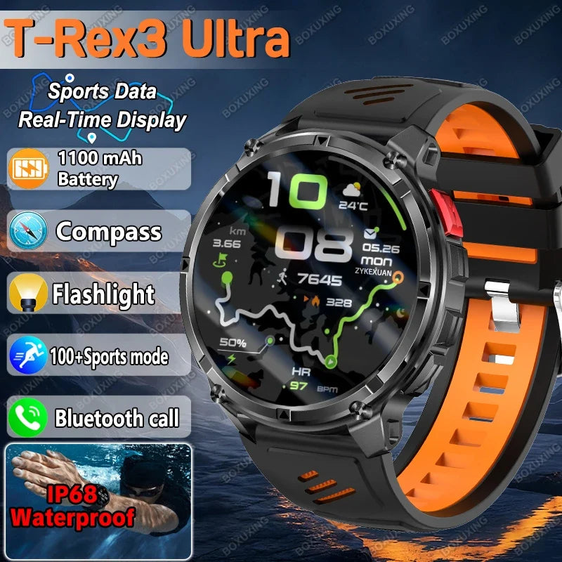 T-Rex3 Ultra Military GPS Waterproof Sports Smartwatch