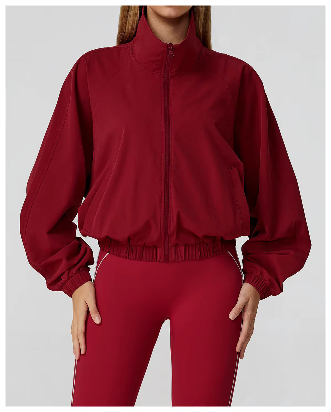 Women's Long Sleeve Fitness Jacket with Pockets