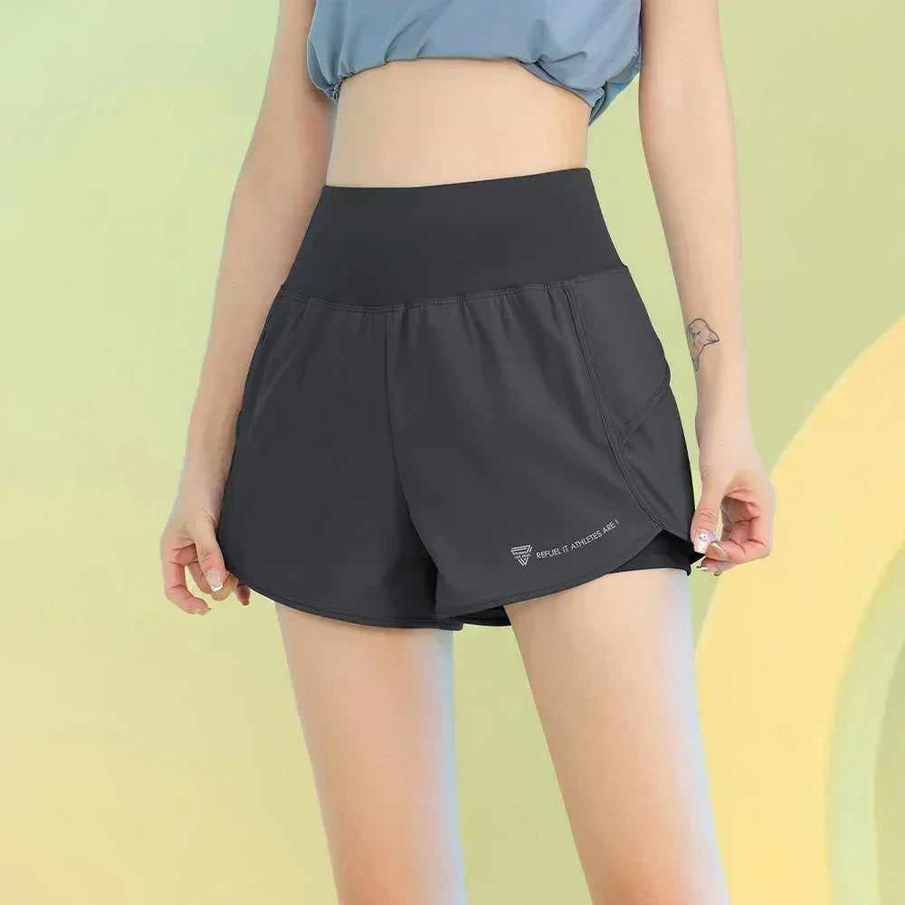 PHIGEER Women's Lightweight Yoga & Workout Shorts with Pocket