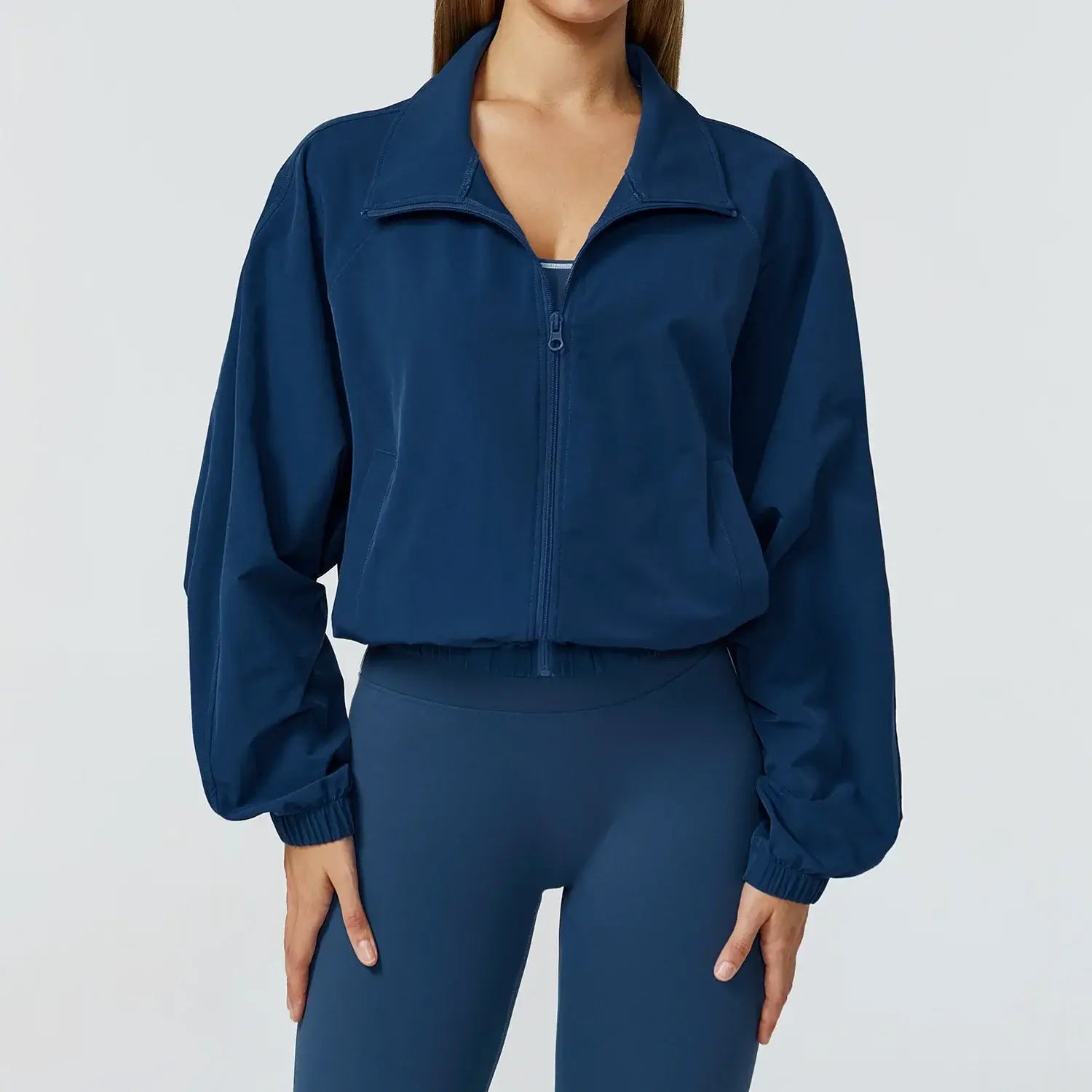 Women's Long Sleeve Fitness Jacket with Pockets