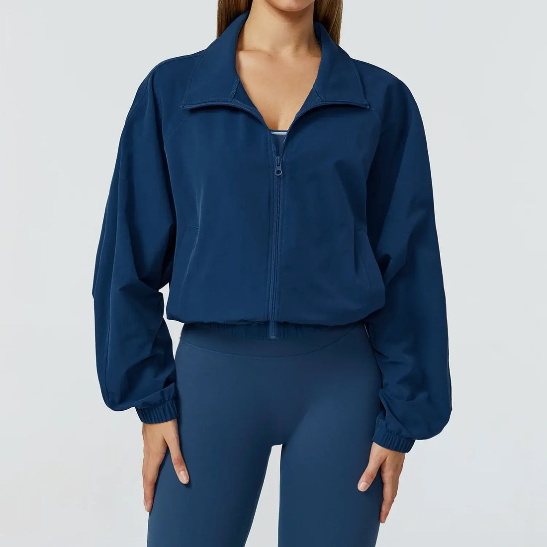 Women's Long Sleeve Fitness Jacket with Pockets