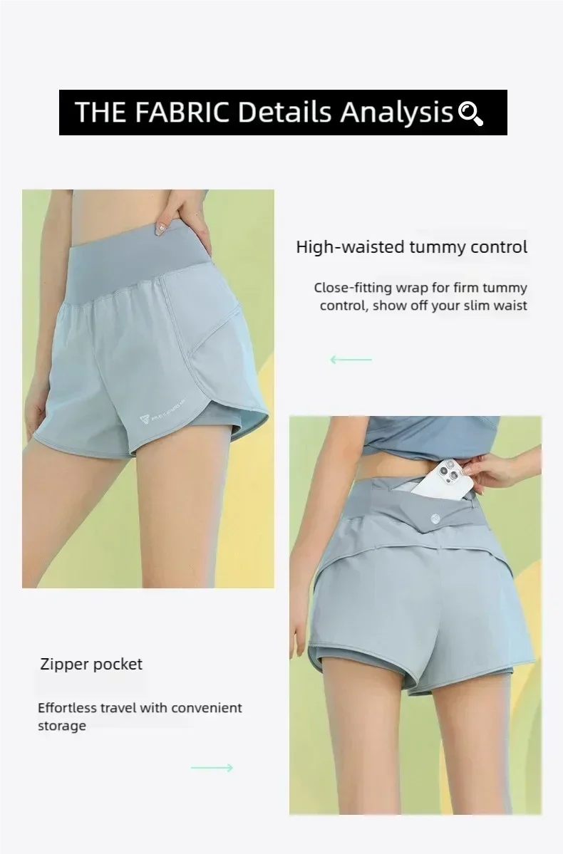 PHIGEER Women's Lightweight Yoga & Workout Shorts with Pocket