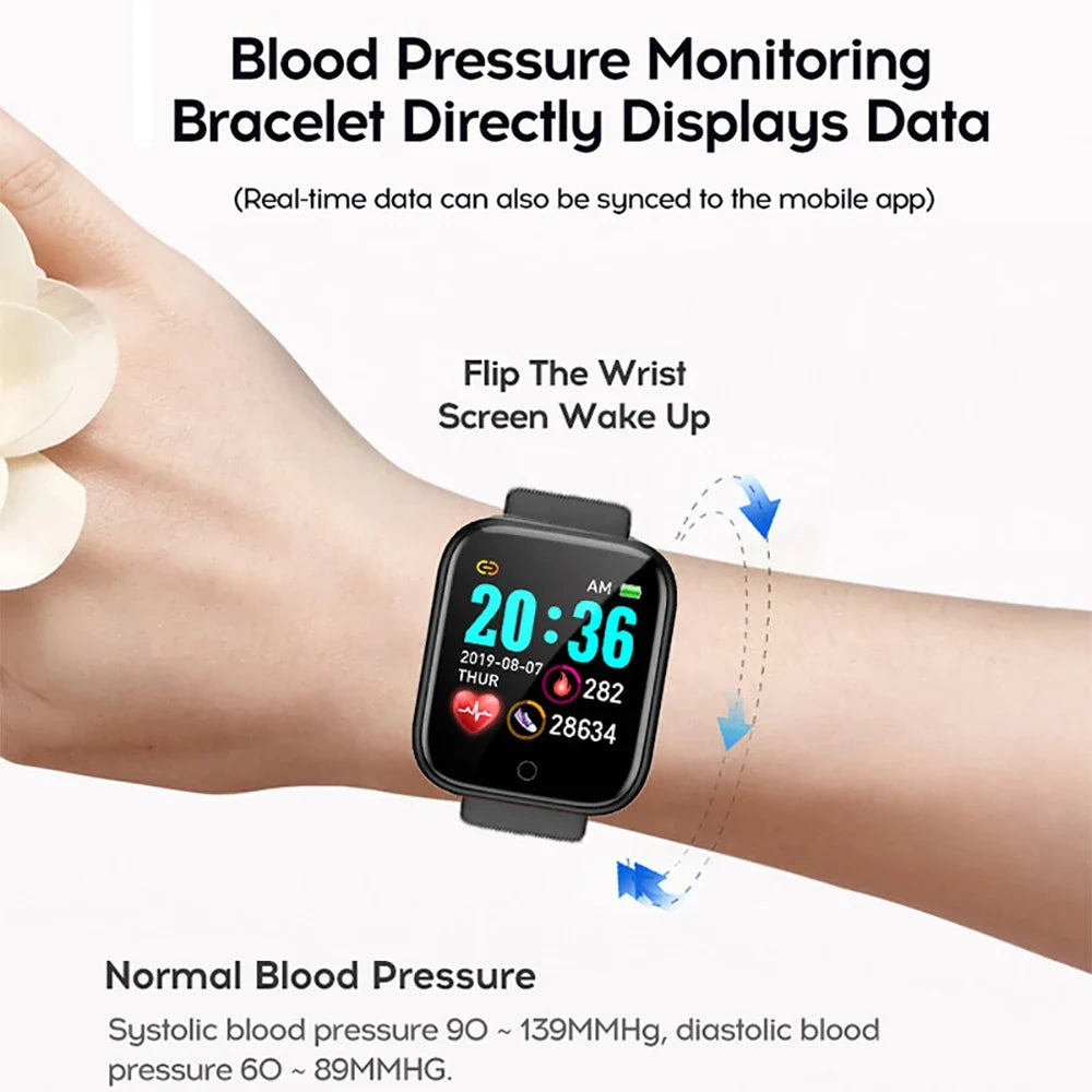D20 Bluetooth 5.0 Smartwatch Fitness Sleep Tracker