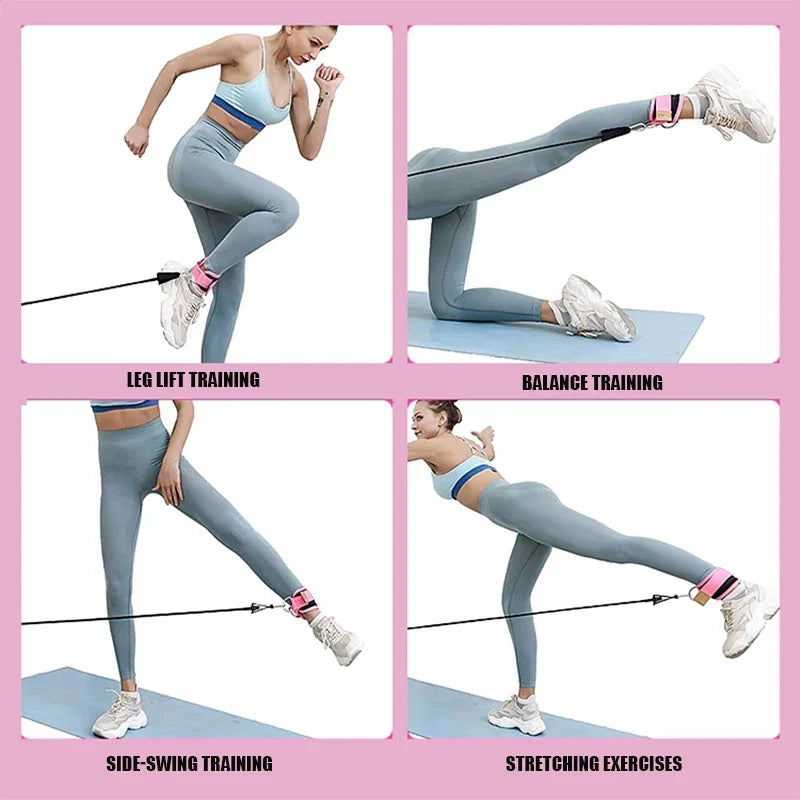 Ankle Strap Resistance Bands for Lower Body Workouts