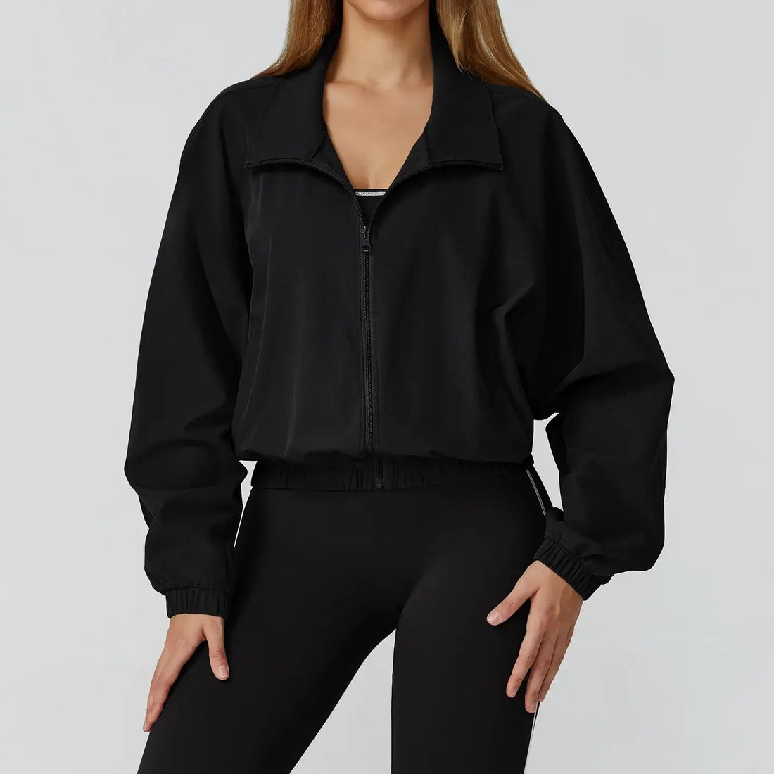 Women's Long Sleeve Fitness Jacket with Pockets