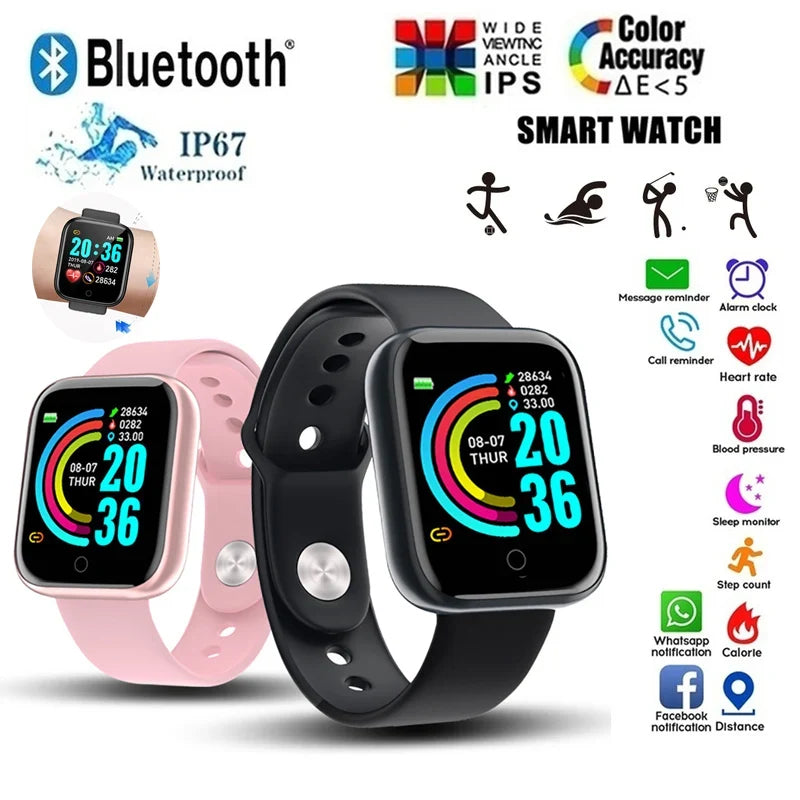 D20 Bluetooth 5.0 Smartwatch Fitness Sleep Tracker