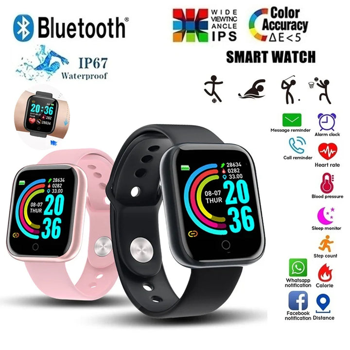 D20 Bluetooth 5.0 Smartwatch Fitness Sleep Tracker