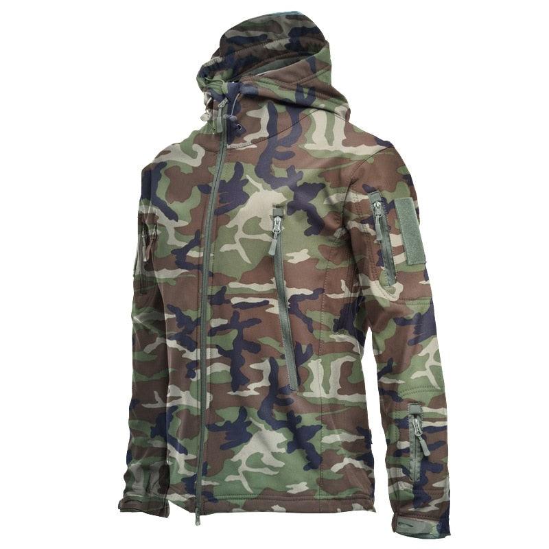 Men's Winter Camouflage Waterproof Tactical Hooded Jacket