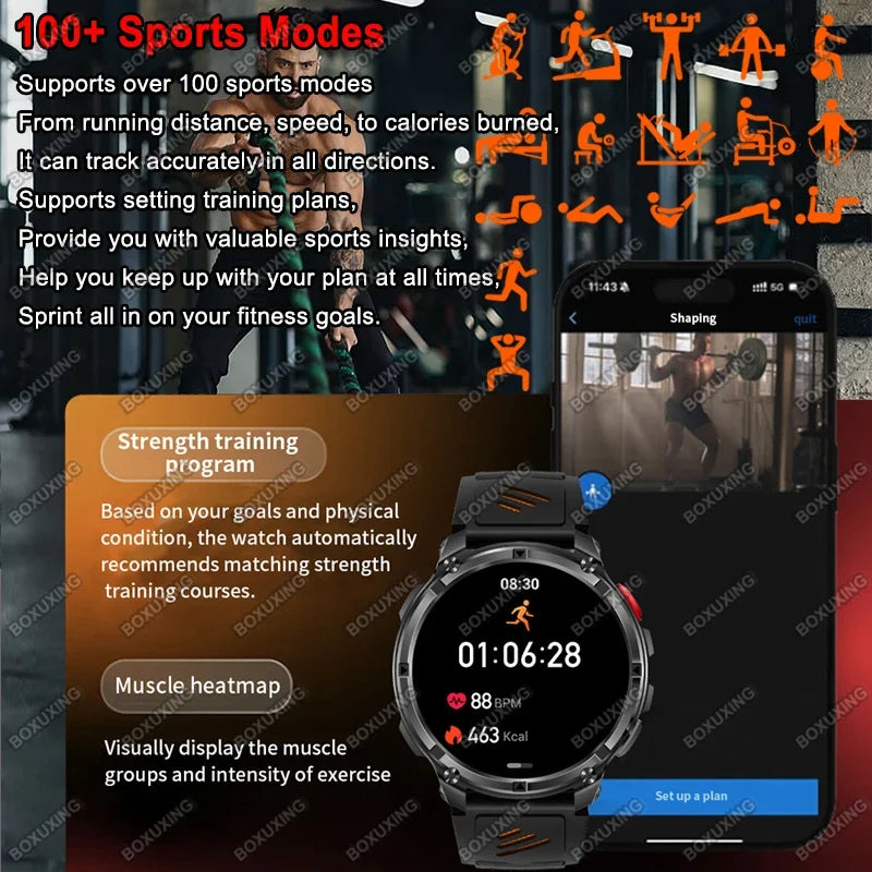 T-Rex3 Ultra Military GPS Waterproof Sports Smartwatch