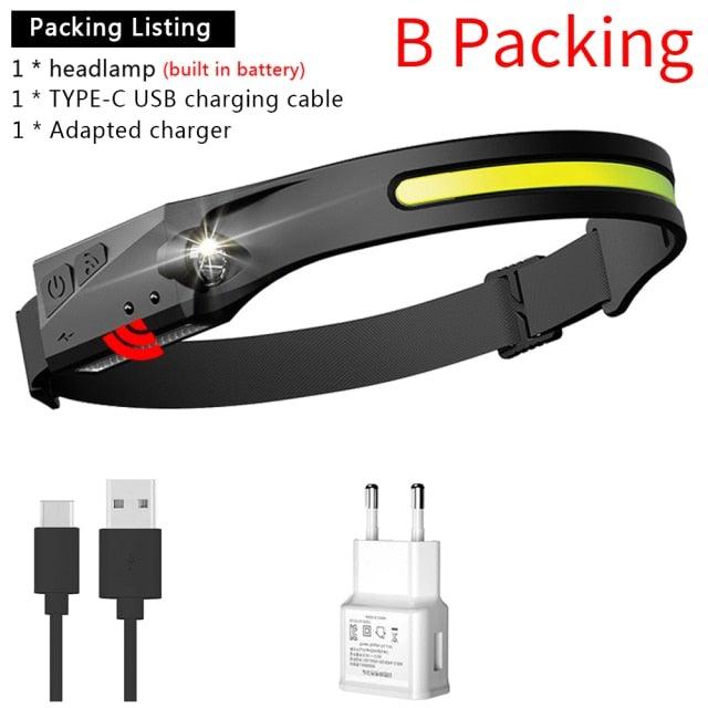 Rechargeable LED Headlamp with 5 Lighting Modes