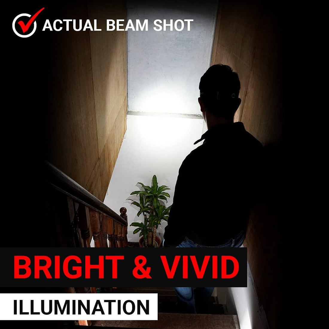 Rechargeable LED Headlamp with 5 Lighting Modes