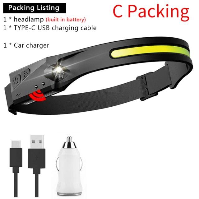 Rechargeable LED Headlamp with 5 Lighting Modes