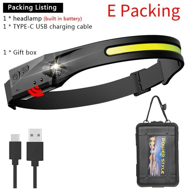 Rechargeable LED Headlamp with 5 Lighting Modes