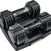 Adjustable Dumbbell with Rotating Handle for Weight Lifting and Fitness