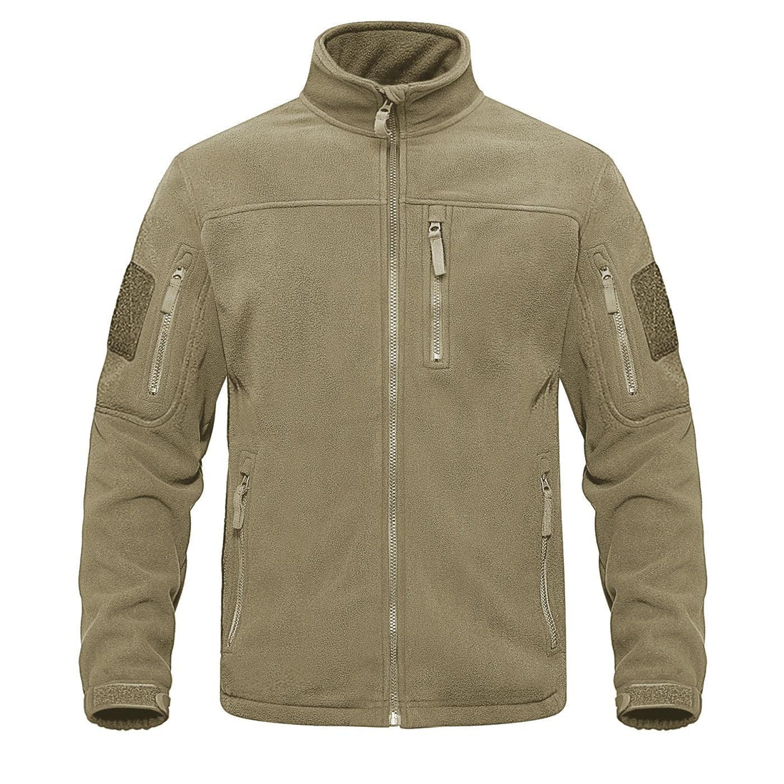 Men's Dark Blue Multi-Pocket Tactical Fleece Jacket