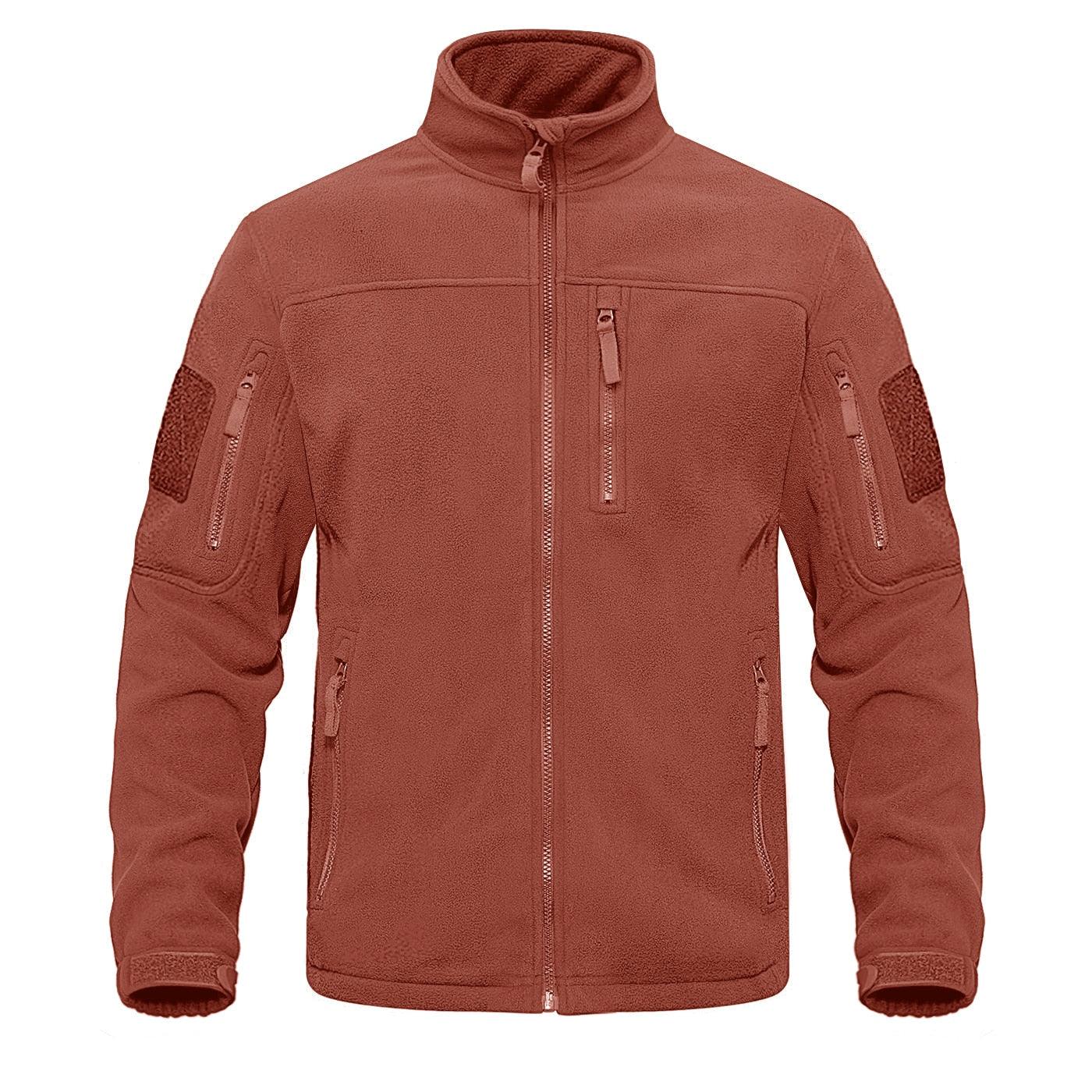 Men's Dark Blue Multi-Pocket Tactical Fleece Jacket
