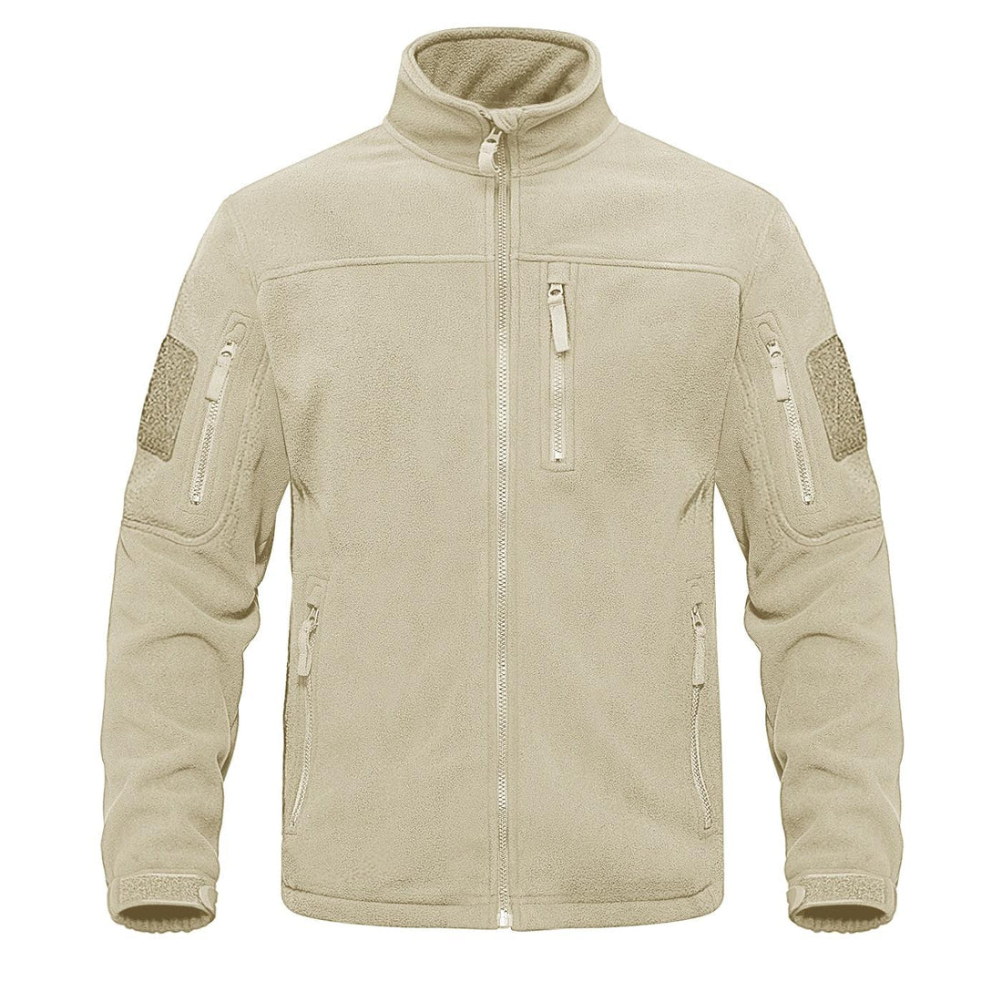 Men's Dark Blue Multi-Pocket Tactical Fleece Jacket