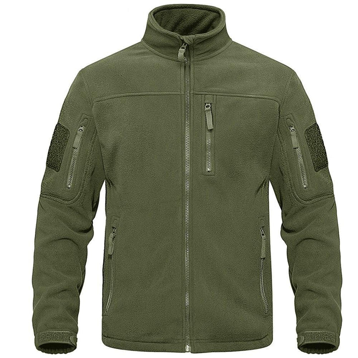 Men's Dark Blue Multi-Pocket Tactical Fleece Jacket