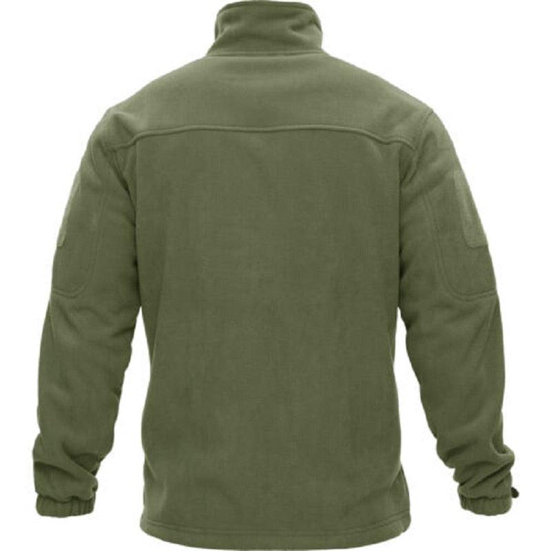 Men's Dark Blue Multi-Pocket Tactical Fleece Jacket